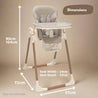 baby high chair with dimensions