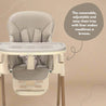 baby and toddler highchair with removable tray