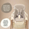 baby and toddler high chair with 5 point harness