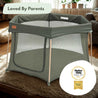 award winning green folding baby playpen