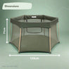 hexagonal green playpen dimensions
