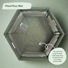 Green folding baby playpen with fitted may built in