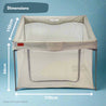 dimensions of a square grey foldable baby playpen