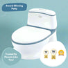award winning childrens potty in blue and white