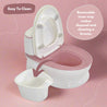 pink and white potty with removable inner tray