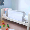White and grey mesh bed guard
